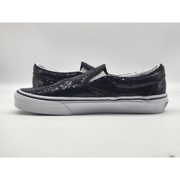 Vans‎ Sequin Slip On Black Sneakers Shoes Size 6 - Picture 3 of 7